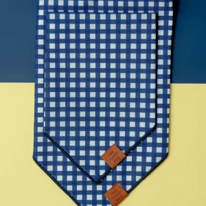 Navy Gingham Dog Bandana (Made in the USA) (FINAL SALE)