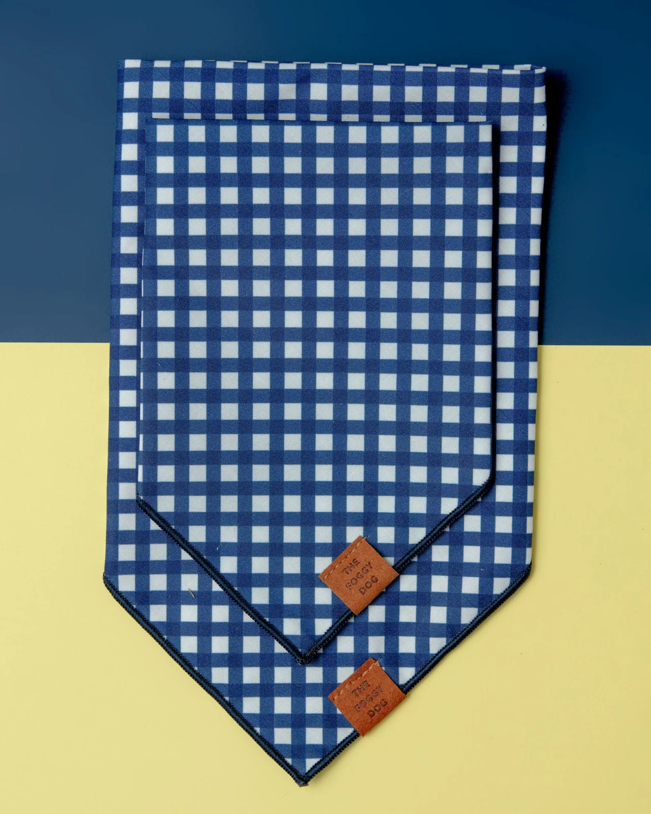 Navy Gingham Dog Bandana (Made in the USA) (FINAL SALE)