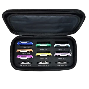 3 Wide Blades + 7 Wide Combs Bundle (Black Zipper Case) by Joyzze