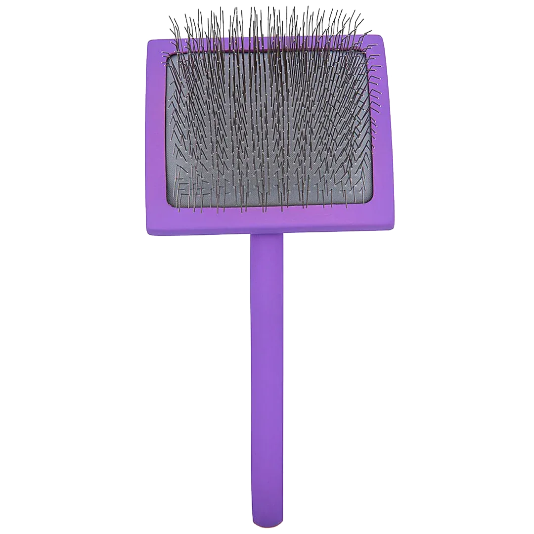Large Curved Purple Dematting Brush by PetStore.Direct - Image 2