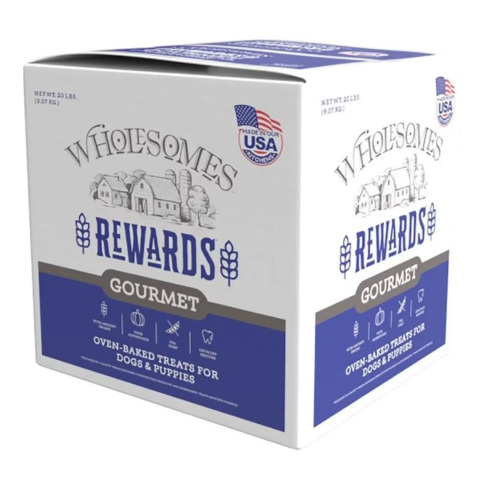 Wholesomes Rewards Gourmet Biscuits Bacon 20 lb