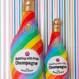Bubbling With Pride Chompagne Squeaky Plush Dog Toy (FINAL SALE)