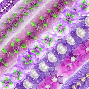 50 Purple Bows - Surprise Design and Size by Cecilia bows