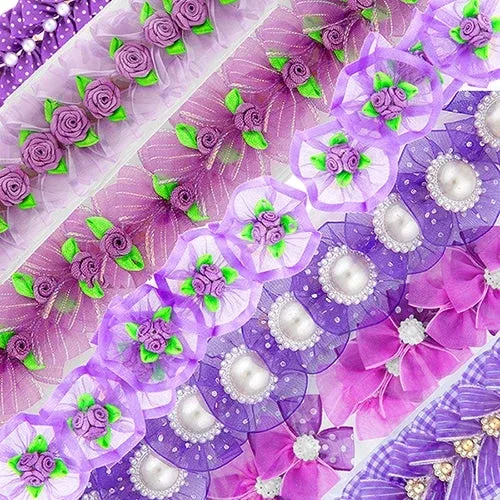 50 Purple Bows - Surprise Design and Size by Cecilia bows