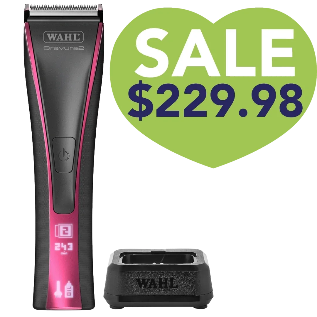 Bravura2 Cordless Clipper Brilliant Rose with Charging Stand by Wahl