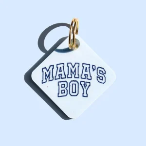 Mama's Boy Acrylic Pet Tag