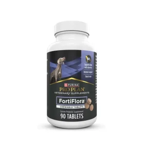 Purina Pro Plan Veterinary Diets FortiFlora Chewable Tablets Probiotic Digestive Supplement for Dogs, 90 tablets