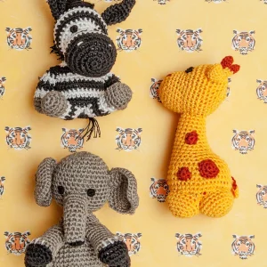 Safari Friends Organic Knit Toy Bundle