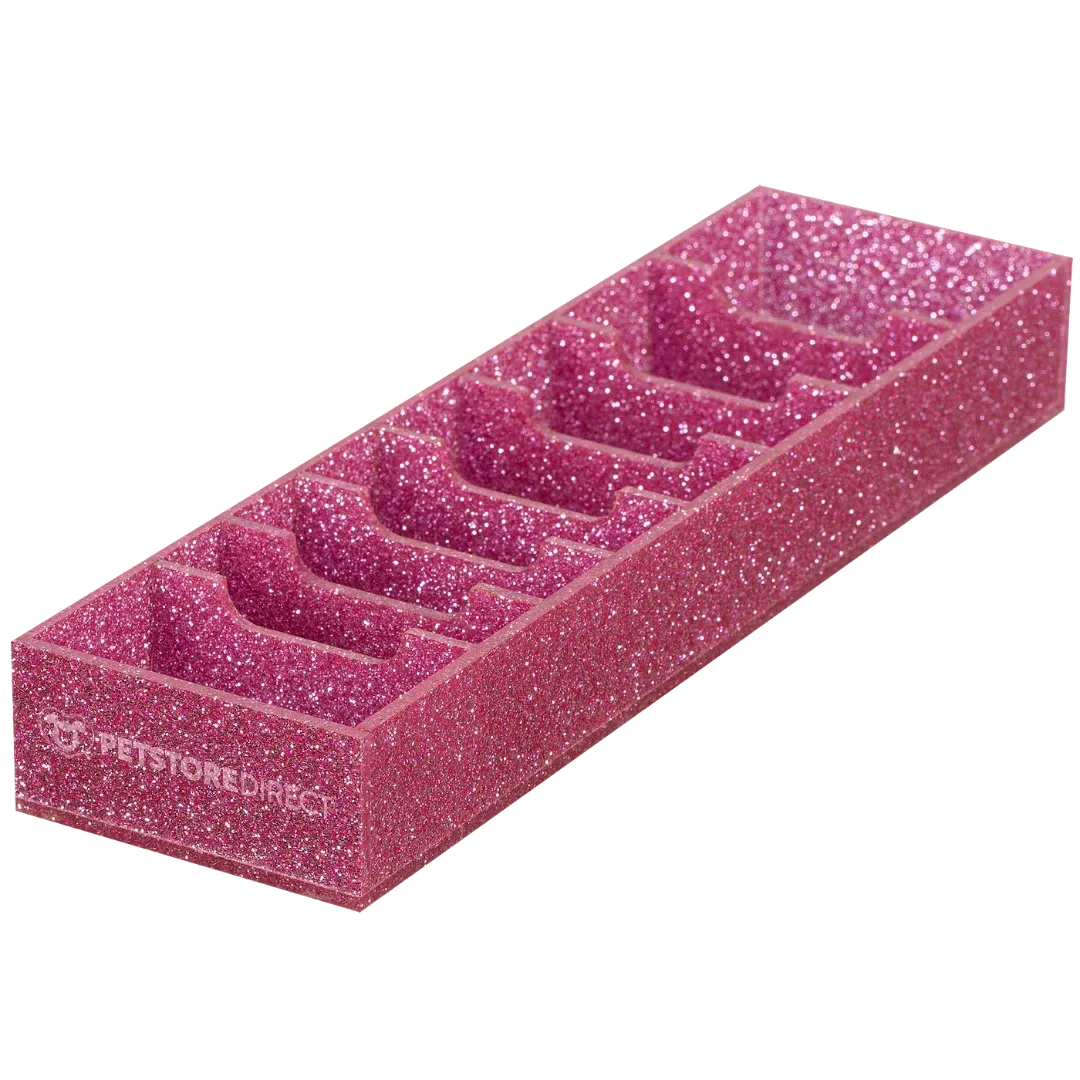 Wide 9 Blades Holder Sparkle Pink by PetStore.Direct - Image 2