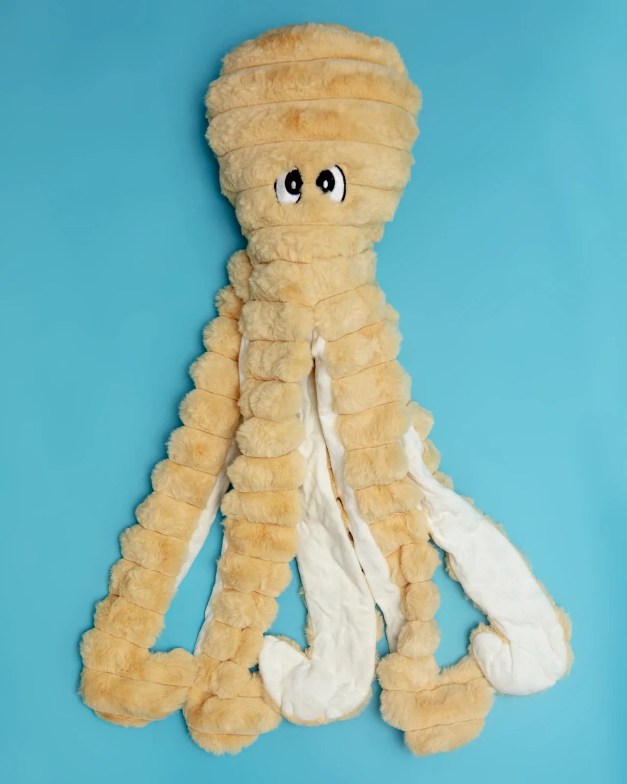 Dotty the Octopus Squeaky Plush Dog Toy in Yellow (26")