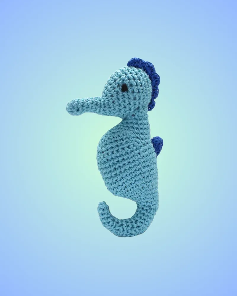 Salty the Seahorse Organic Knit Dog Toy - Image 2
