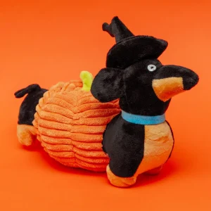 Dog-O-Lantern Dog in Pumpkin Squeaky & Crinkle Plush Toy