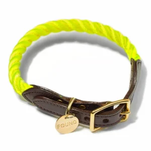Rope Collar in Neon Yellow (Made in the USA) (FINAL SALE)
