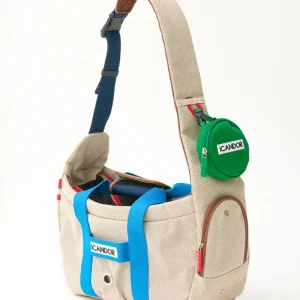 Peek-a-Boo Dog Sling Bag in Cream