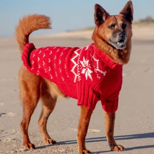 Warm-All-Winter Happy Handknit Snowflake Sweater (CLEARANCE)