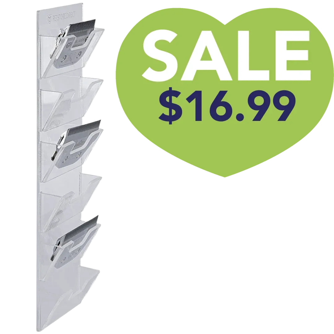 Wall Wide 6 Blades Holder Clear by PetStore.Direct