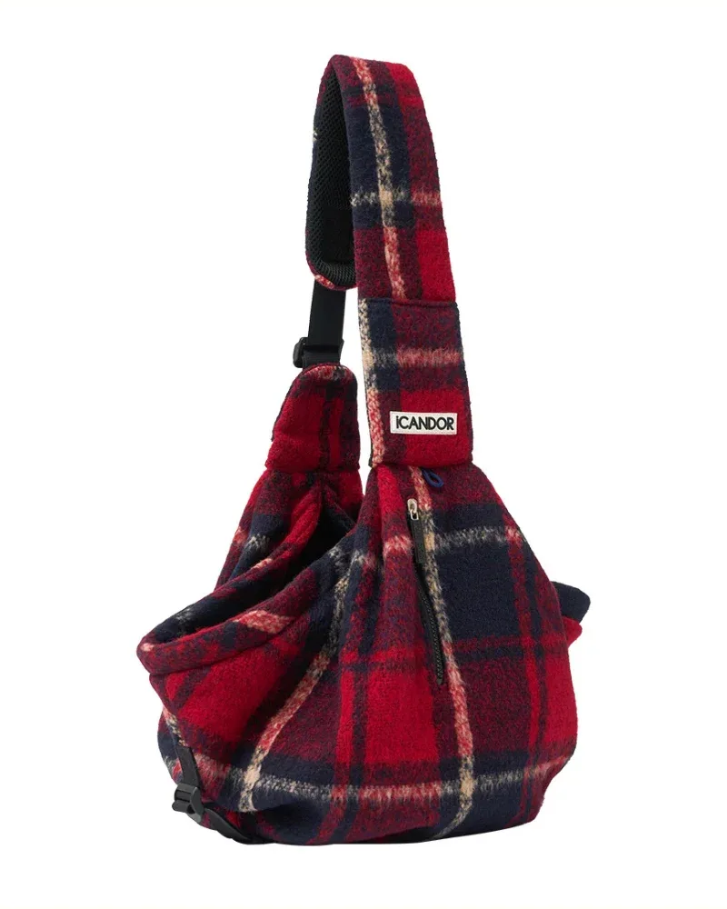 Dumpling Dog Sling Bag in Edinburgh Check