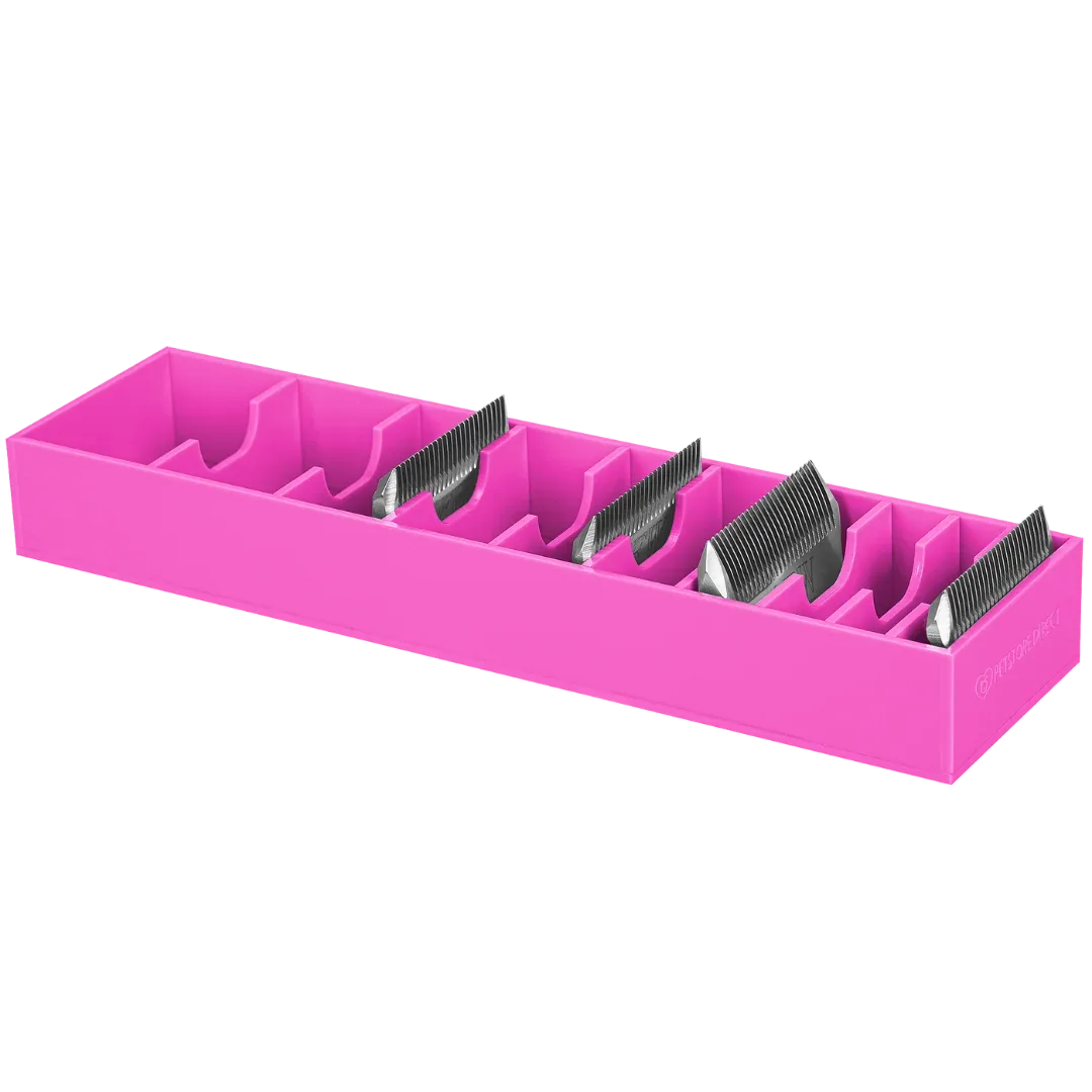 Wide 10 Blades/Combs Guard Holder Hot Pink by PetStore.Direct