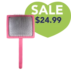 Large Curved Pink Dematting Brush by PetStore.Direct