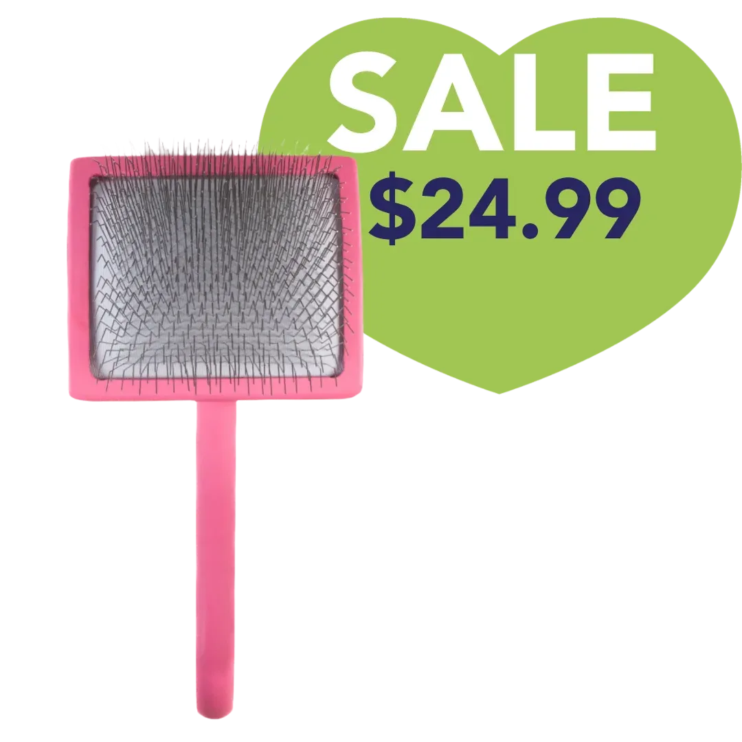 Large Curved Pink Dematting Brush by PetStore.Direct