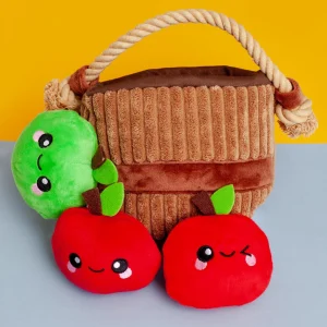 Apple Basket Squeaky Dog Toy