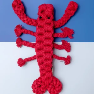 Lobster Sustainable Handmade Nautical Dog Rope Toy