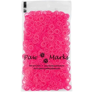 Latex Dog Hair Bands 5/16" Medium Weight Hot Pink by PawMarks