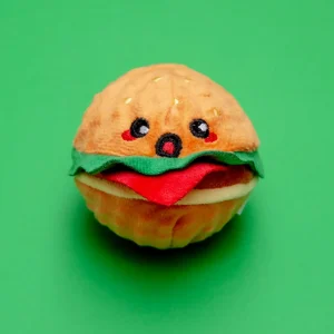 Hamburger Squeaky Ball Dog Toy