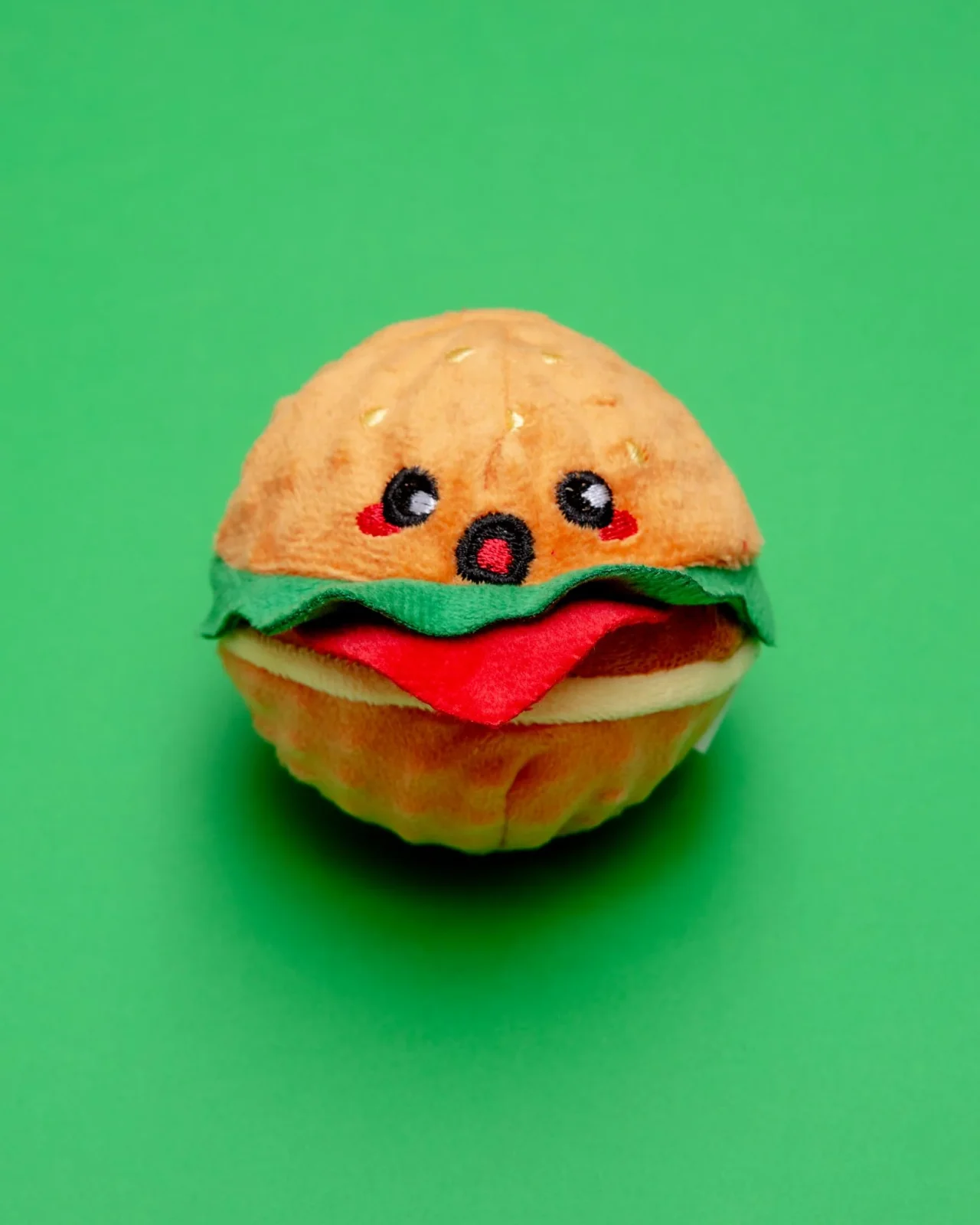 Hamburger Squeaky Ball Dog Toy