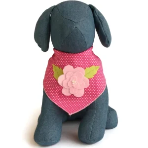 Pink Rose Dog Bandana (FINAL SALE)