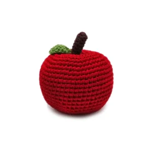 Little Apple Squeaky Knit Dog Toy