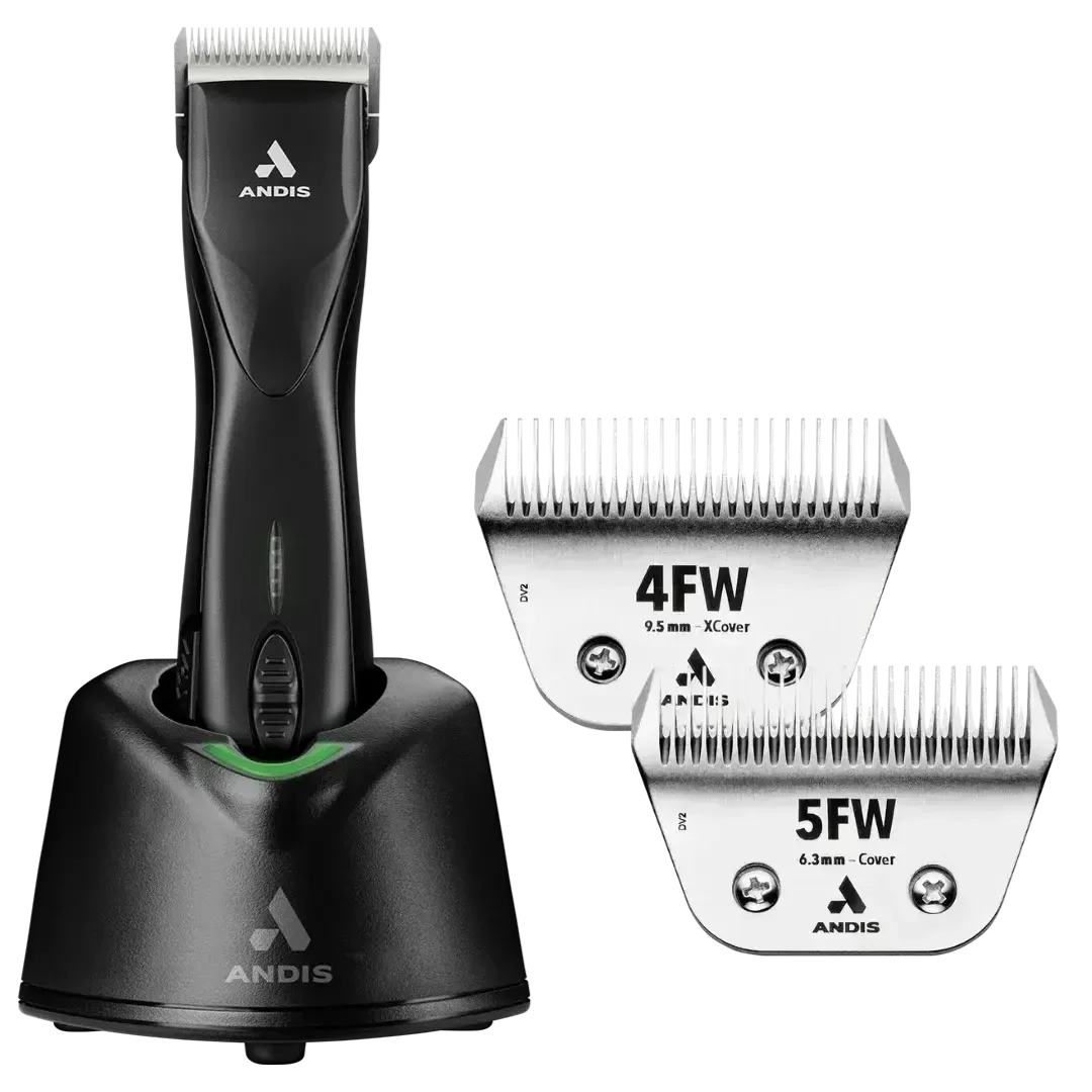 Pulse ZR II Black Clipper with 4FW and 5FW Blades by Andis - Image 2