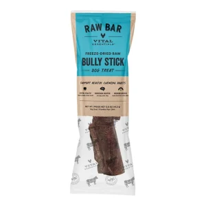 Vital Essentials Dog Raw Bar Freeze-Dried Raw Bully Stick Dog Treat 0.5 oz. - 34 ct