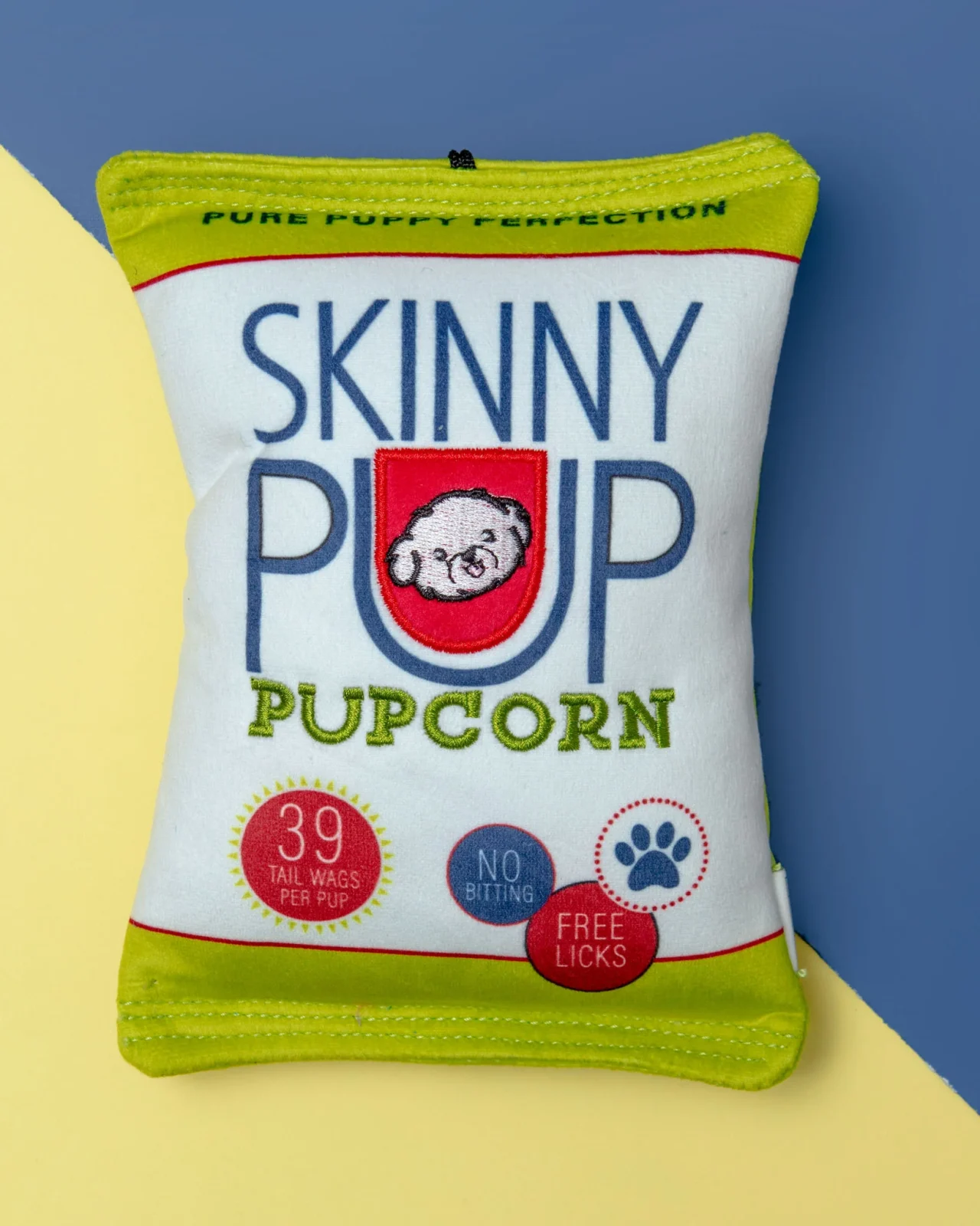Skinny Pup Squeaky Plush Dog Toy