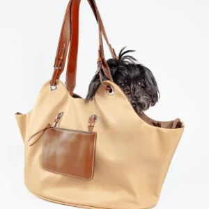 Tulip Reversible Nylon Dog Bag in Havana + Chocolate (Made in Italy)