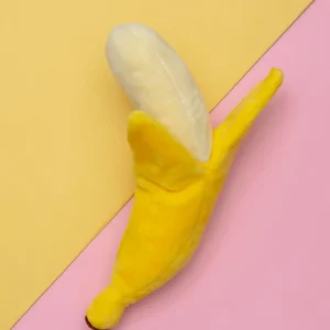 Crinkly Banana Dog Toy