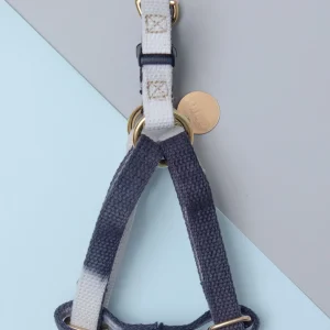 Cotton Webbing Dog Harness in Grey Ombré (Made in the USA) (CLEARANCE)