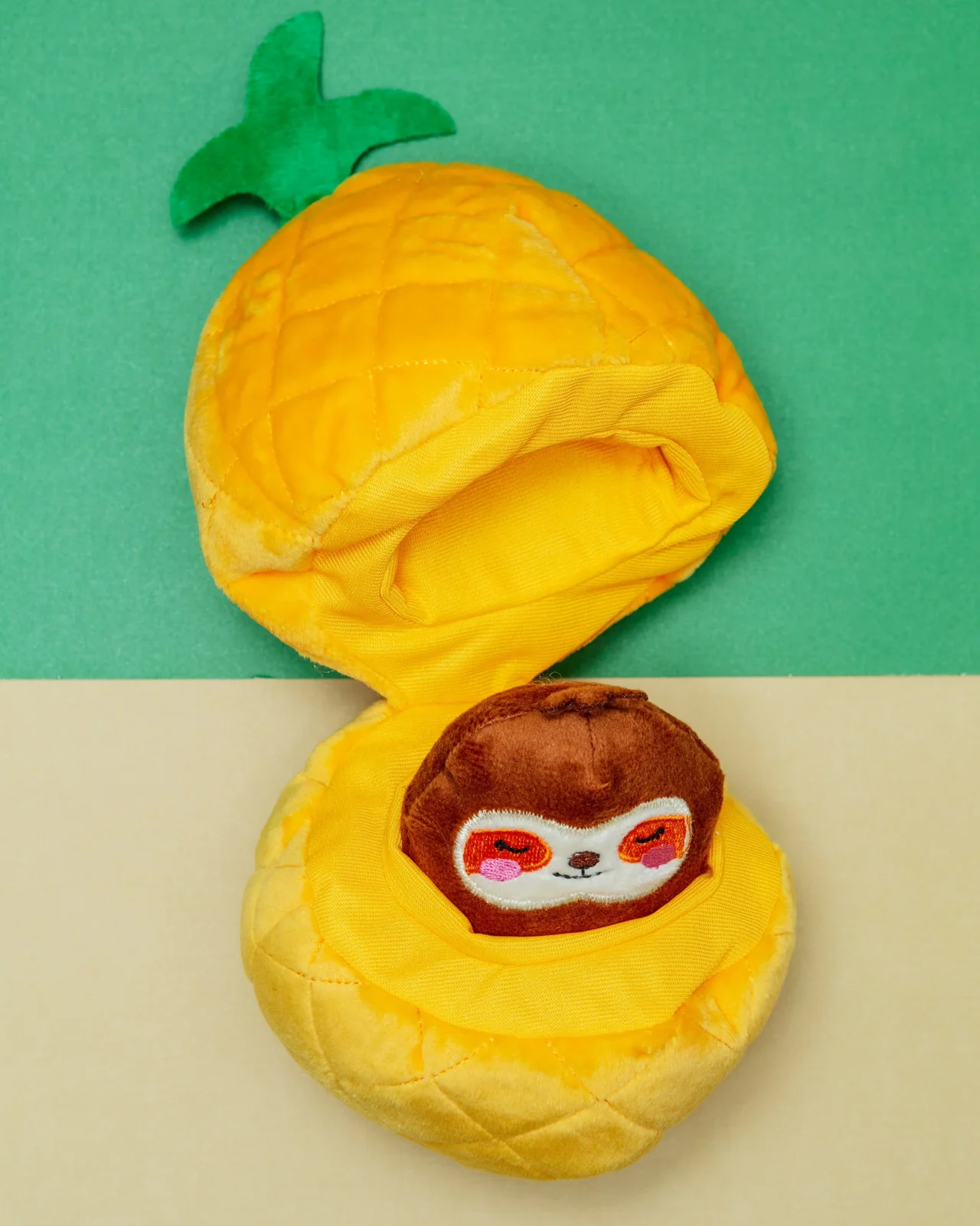 Pineapple Sloth Interactive Squeaky Toy <> - Image 2
