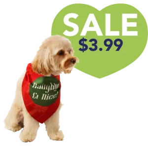 Naughty & Nice Holiday Dog Bandana by Dog Fashion Living