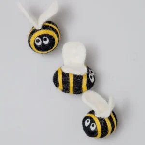 Berta the Honeybee & Sisters Wool Dog & Cat Toy Set