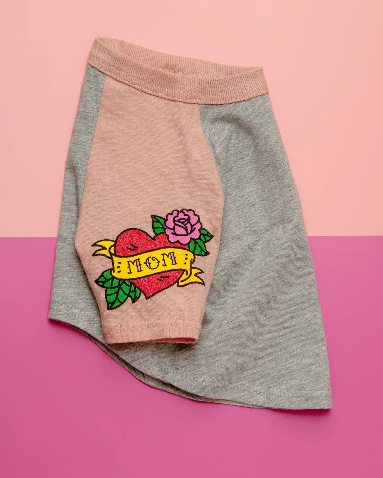 Mom Tattoo Tee in Pink