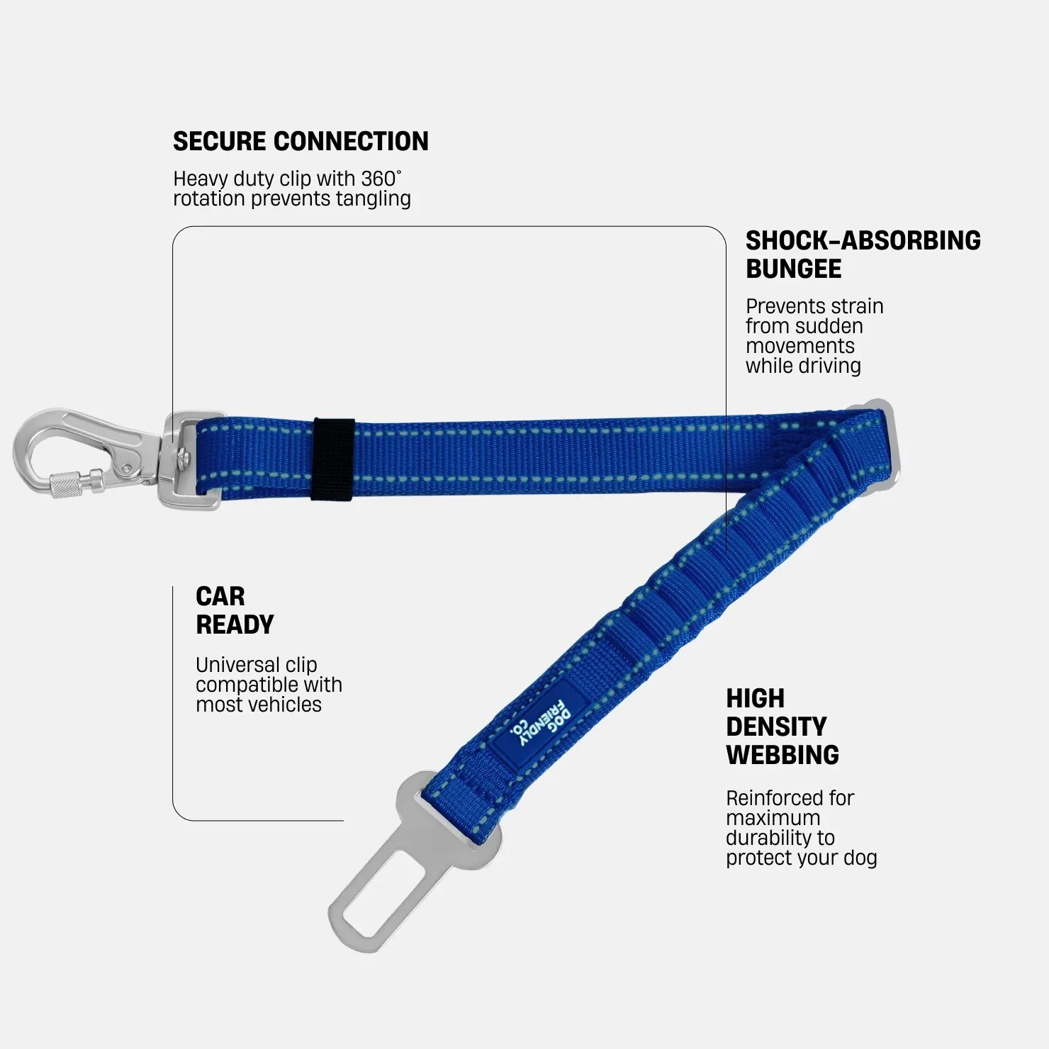 Dog Seat Belt - Classic Blue - Image 2