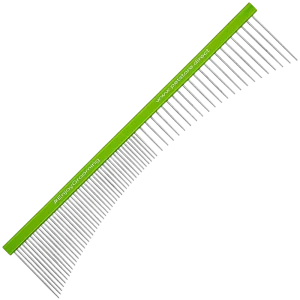 6.5" 50/50 Green Reversed Half-Moon Comb by PetStore.Direct