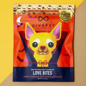 Love Bites Pumpkin & Cheddar Soft Dog Treats (Made in the USA)
