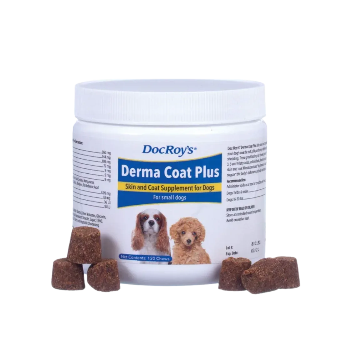 Derma Coat Plus Soft Chews 120ct Small by Doc Roy's