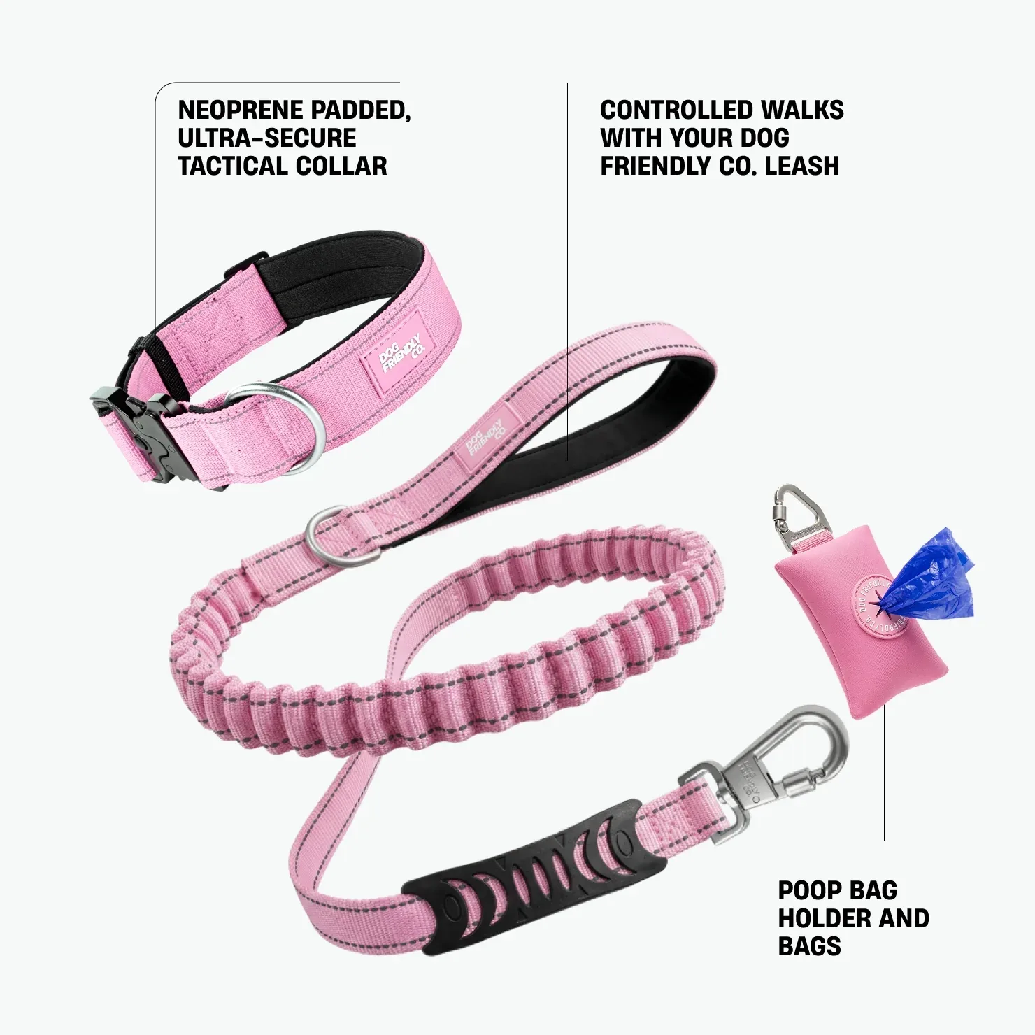 Collar Walk Set - Pink - Image 2