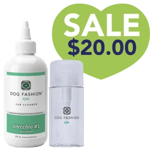Orecchio #1 Unscented Ear Cleaner 8oz with Ear Cleaner Bottle by Dog Fashion Spa