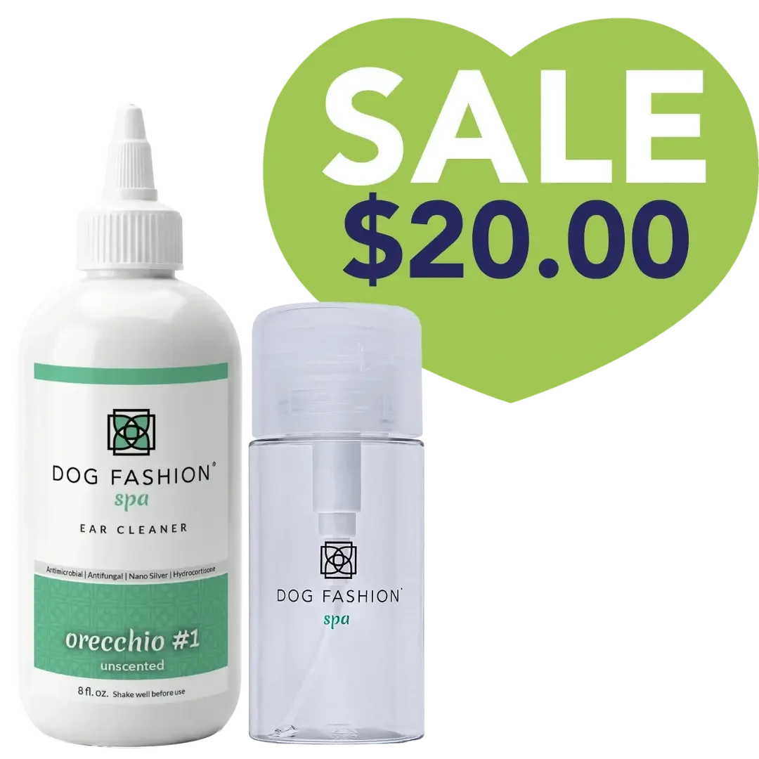 Orecchio #1 Unscented Ear Cleaner 8oz with Ear Cleaner Bottle by Dog Fashion Spa