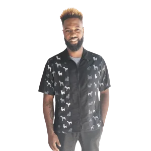 Men's Terrier Print Grooming Jacket by Ladybird Line