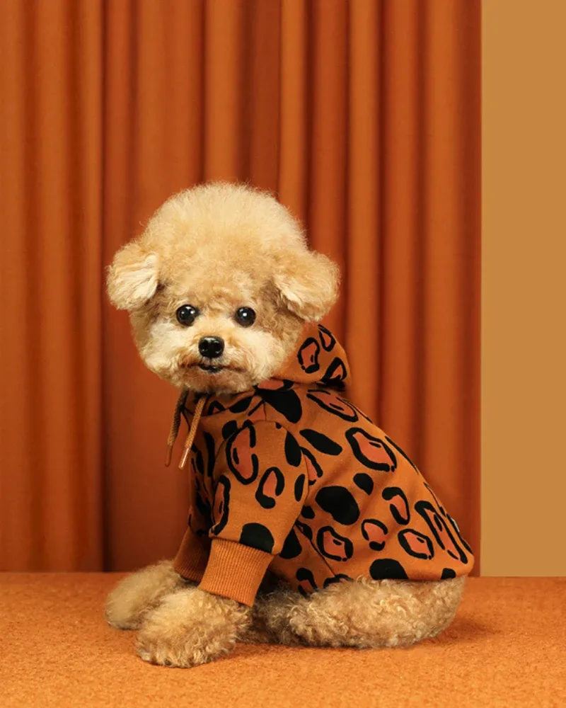 Animal Print Dog Hoodie in Brown (FINAL SALE) - Image 2